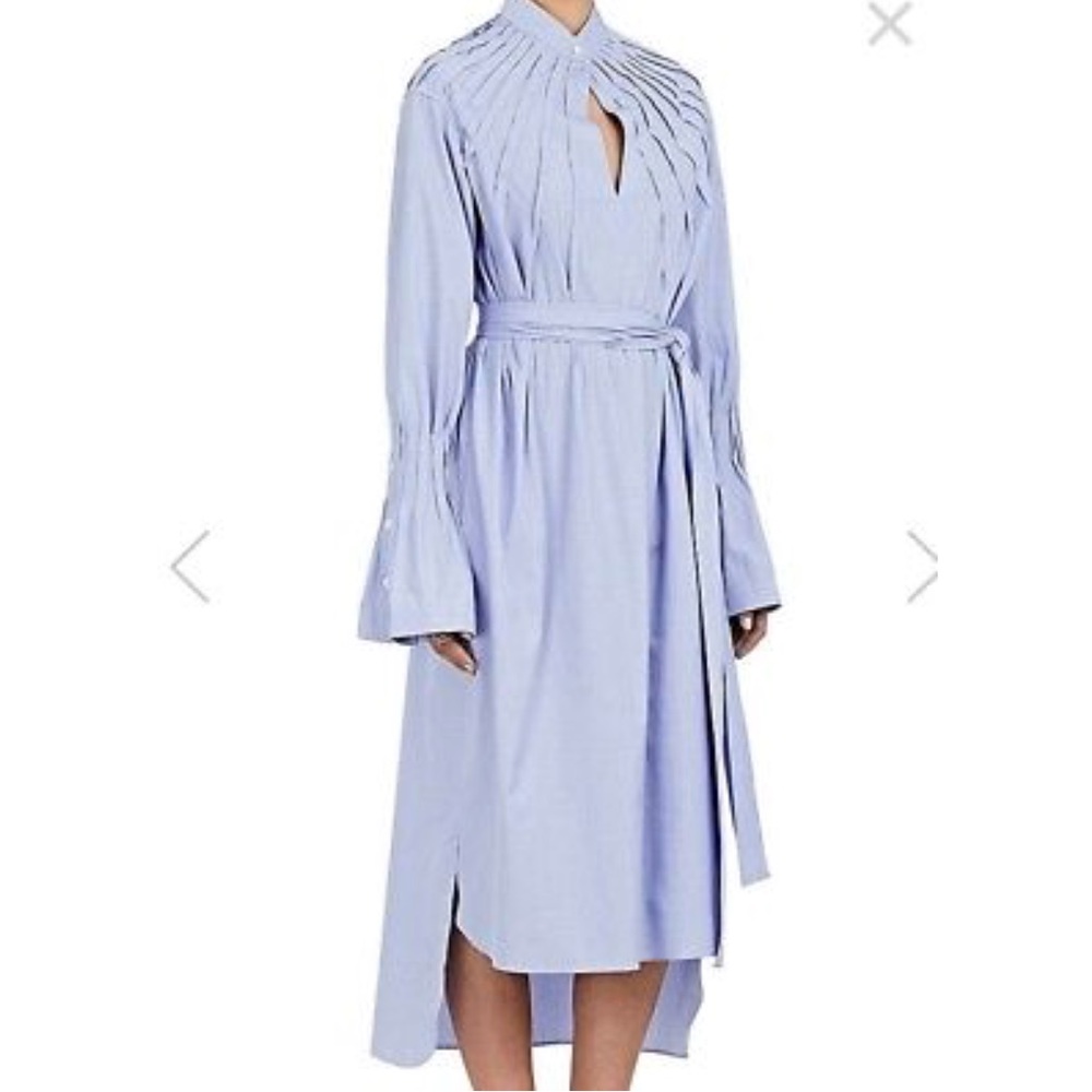 TEIJA Pleated Cotton Belted Women’s Shirtdress